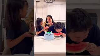 watermelon prank on dad 🤣👧🏻❤️👶🏻✅🌈🚀🤯🍉 [upl. by Mommy]