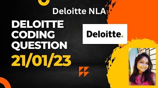 Deloitte Coding Question  210123  Latest Coding Question  In JAVA [upl. by Binetta]