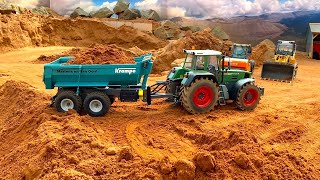 COOL RC TRUCK ACTION with RC Dozer and RC Tractor in 4K [upl. by Tuttle]