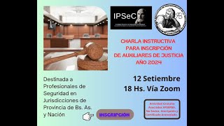 Charla instructiva para inscripción de auxiliares de justicia año 2024 [upl. by Steffen721]