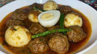 Zabrdast Mutton kofta salan  meatball curry recipe by Afza Majid [upl. by Isdnyl]