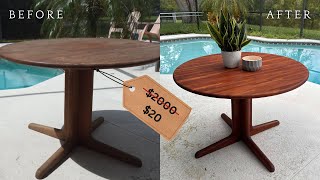 I refinished a 2000 teak table that I got for 20 [upl. by Bibah843]