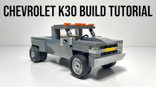 LEGO Chevrolet K30 Square Body Dually Build Tutorial [upl. by Gona]