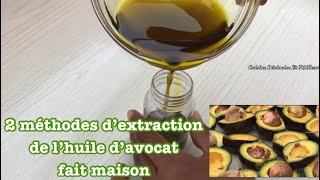 Huile d’avocat fait maison  Homemade avocado oil [upl. by Nnairek]