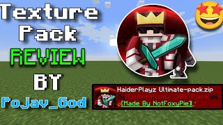 HaiderPlayz Texture Pack REVIEW  ft GamesByNoob  viral minecraft texturepack [upl. by Yle]