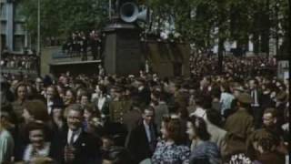 VE and VJ Day Celebrations in London 1945 [upl. by Hamimej]