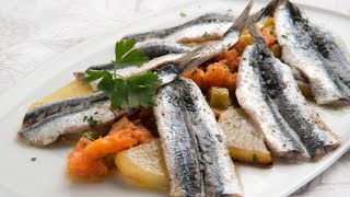 Receta de anchoas con patatas y tomate  Karlos Arguiñano [upl. by Kynthia809]