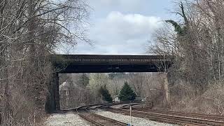 CSX Q43814 with Strange Horn [upl. by Ylloj]