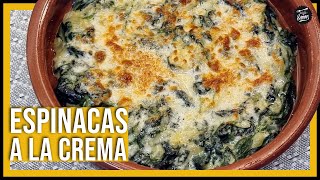 😋 ESPINACAS A LA CREMA 🌿 Gratinadas con queso en 15 MINUTOS [upl. by Guenzi805]