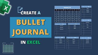 How to Create a Bullet Journal in Excel [upl. by Lampert]