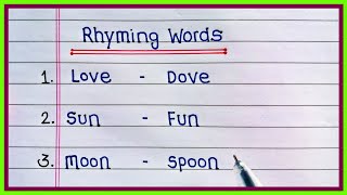 20 Rhyming Words in English  Rhyming Words [upl. by Ede773]