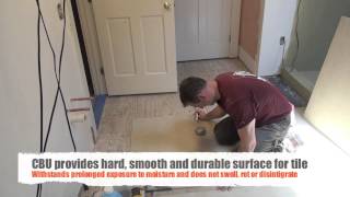 Remodeling A Bathroom Part 9 Installing Tile Underlayment [upl. by Rednaeel]