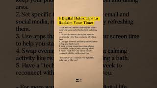 5 digital detox tips fyp motivation [upl. by Aelc]