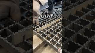 Building a Square Grid Wire Fence Satisfying Steel Fence Installation shorts welding [upl. by Arndt609]