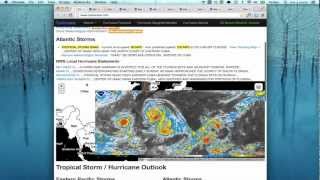 Aug 25  Hurricane Isaac path amp spaghetti models Hurricane Warnings for south Florida [upl. by Lenssen]