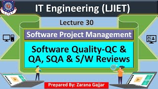 Lec30Software QualityQC amp QA SQA amp SW Reviews  Software Project Management  IT Engineering [upl. by Siugram]