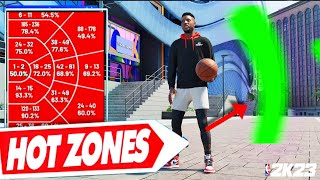 NBA 2K23 NEW HOT ZONES UPDATE SEASON 3 HOW TO INCREASE GREEN WINDOW FOR ALL SHOOTERS [upl. by Joh48]