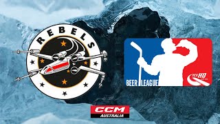 Rebels vs Reservoir Dogs  Div 2  15th April  IceHQ Beer League ice hockey [upl. by Suzann]