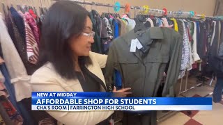 Farrington High School opens new affordable clothing store for students [upl. by Auqeenahs]