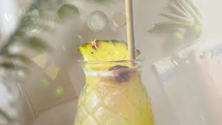 Making an Easy Pina Colada recipe at home No blender [upl. by Paulette850]