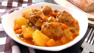 Estofado de Albondigas  Receta de albóndigas ✅ [upl. by Amaral]