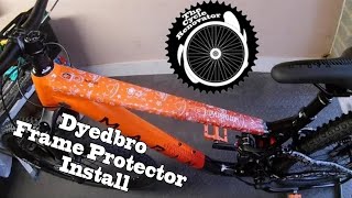 Fitting Dyedbro Space Bike Tattoo protective film application Marin MTB  THE CYCLE RENOVATOR [upl. by Nongim]