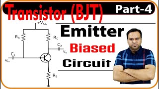 Emitter biased circuit  Transistor biasing and stabilization  Electronics engineering [upl. by Etan]