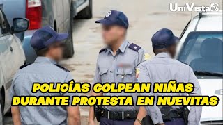 Policías golpean niñas durante protesta por apagón en Nuevitas [upl. by Eaton]