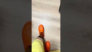 Trying on Some Real Bright Orange Sorel Clogs [upl. by Sapphera]