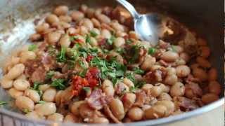 Bacon amp Cranberry Bean Ragout  Fresh Shelling Beans Stewed with Bacon and Herbs [upl. by Avir]