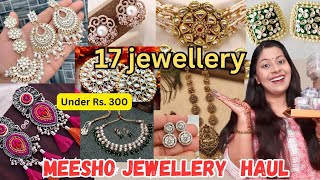 🌼Huge meesho🌼oxidizedADkundan setchoker settemple jewellery set Haul Meesho jewellery haul [upl. by Eiramllij]