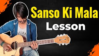 Sanso Ki Mala Guitar Tabs Lesson  Rahat Fateh Ali Khan [upl. by Nepsa]