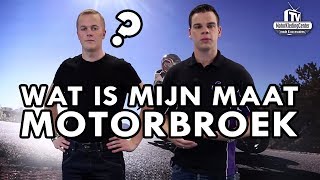 Wat is mijn maat Motorbroek  MotorKledingCenterTV [upl. by Ynatsyd]