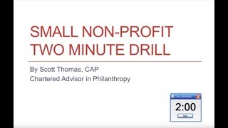 Nonprofit 2Minute Drill with Scott Thomas [upl. by Arima705]