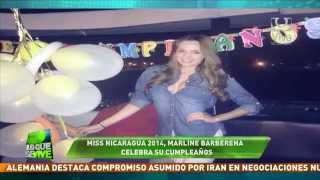 Miss Nicaragua 2014 Marline Barberena celebra su cumpleaños [upl. by Caria]