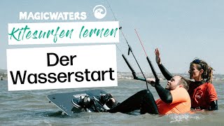 Kitesurfen lernen  EINSTEIGER  der Wasserstart [upl. by Lilli]