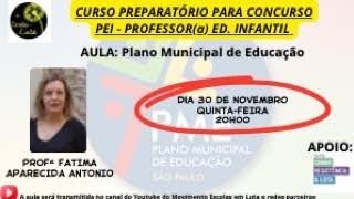 3011 ás 20h Aula para PEI Plano Municipal de Educação [upl. by Eycats879]