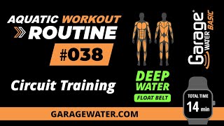 AQUATIC WORKOUT ROUTINE 038  FLOAT BELT  Circuit Training  Garage Water® BASIC [upl. by Nytram]