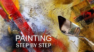 Abstract Acrylic Painting Tutorial  Step by Step Abstract Painting  Abstract 26 [upl. by Aletsirc]