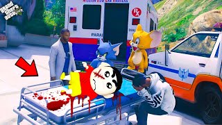 Shin Chan Almost Died Franklin Trying to Find Tom amp Jerry To Save Shin Chan in GTA 5 Telugu [upl. by Annadiana]