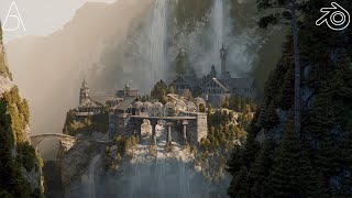 Recreating Rivendell in Blender 40 [upl. by Reggie]