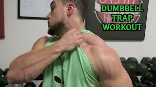 Intense 5 Minute Dumbbell Trap Workout [upl. by Ag947]