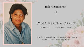 Funeral service of Lydia Bertha Craig  Saturday 16 November 2024 at 10h30 [upl. by Assirt]