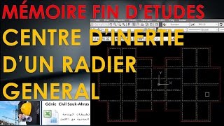 inertie dune semelle radier général mémoire fin d’études par Autocade [upl. by Irfan]