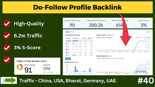 91 DA Dofollow Backlinks Instant Approval  How To Create Backlinks To Your Website 2023 [upl. by Shem]