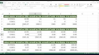 tutoriel Excel 2013 11 Arrondis [upl. by Otilia]