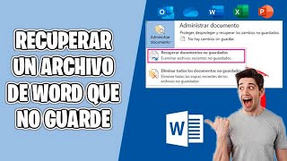 Como recuperar documentos en WORD POWERPOINT Y EXCEL  2024 [upl. by Audi]