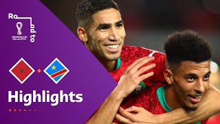 Morocco v Congo DR  FIFA World Cup Qatar 2022 Qualifier  Match Highlights [upl. by Diehl]