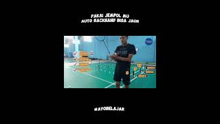 CUKUP PAKAI JEMPOL BACKHAND AUTO JAUH backhand backhandchallenge backhandsmash taufikhidayat [upl. by Ahtamas]