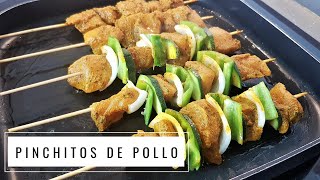 ⭐ PINCHITOS DE POLLO o Brochetas de pollo con verduras a la plancha [upl. by Acisset]